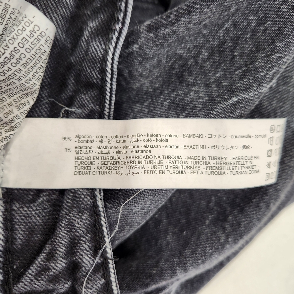 ZARA Jeans Womens Size 8 Black Skinny Leg Denim Stretch High Rise Zip Closure - Picture 7 of 12